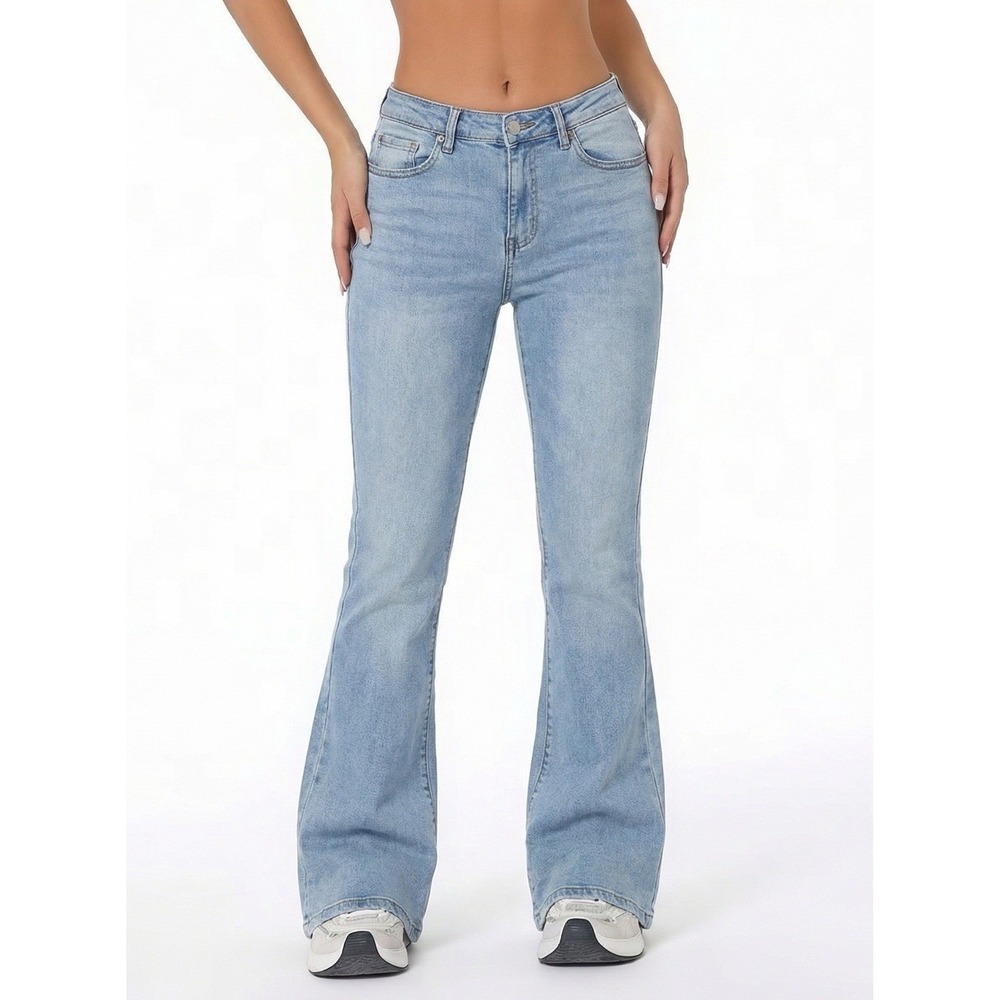 Vtg Levi's 519 Low Rise Blue Stretch Flare Jeans Size 11 L Juniors Y2K Festival